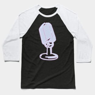 Pastel Microphone - Blue Baseball T-Shirt